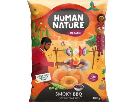 Human Nature Smoky BBQ Pea Rings 100g Online Sale