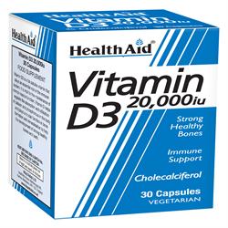 HealthAid Vitamin D3 20000iu - 30 Vegicaps Online