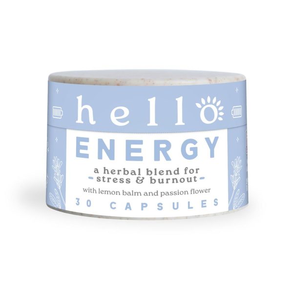 Hello Wellness Hello Energy natural calm & energy herbal 30 x 400mg on Sale