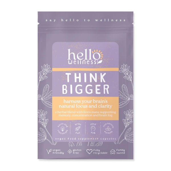 Hello Wellness Think Bigger brain support 60 x 400mg Online now