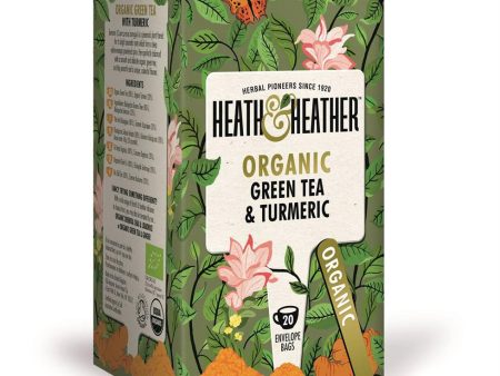 Heath And Heather Organic Green Tea & Turmeric 20 Bag Sale