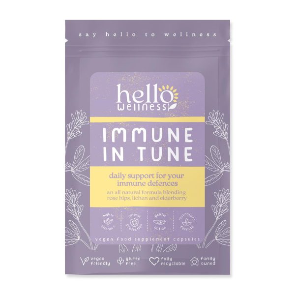 Hello Wellness Immune In Tune natural daily support 60 x 400mg on Sale