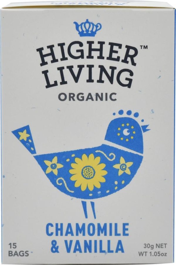 Higher Living Chamomile & Vanilla Organic Herbal Infusion - 15 Bags Cheap