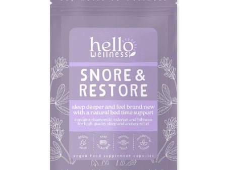 Hello Wellness Snore & Restore sleep support 60 x 400mg Online now