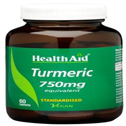 HealthAid Turmeric (Curcumin) 750mg Equivalent - 60 Tablets For Sale